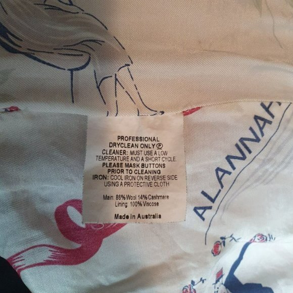 Alannah Hill Coat Jacket Wool  &  Chmere blend grey peplum pleated - Picture 6 of 8